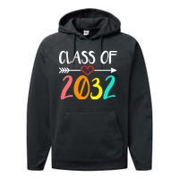 Class Of 2032 First Day Of School Kindergarten Performance Fleece Hoodie