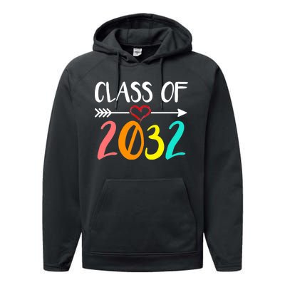 Class Of 2032 First Day Of School Kindergarten Performance Fleece Hoodie