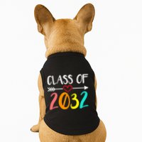 Class Of 2032 First Day Of School Kindergarten Doggie Tank