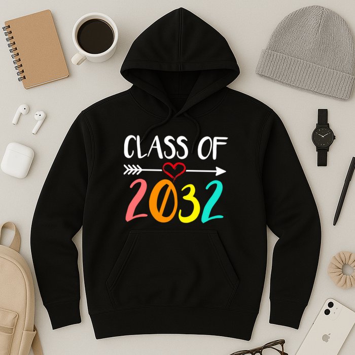 Class Of 2032 First Day Of School Kindergarten Hoodie
