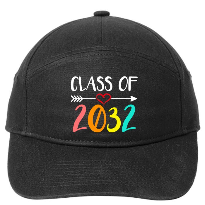Class Of 2032 First Day Of School Kindergarten 7-Panel Snapback Hat