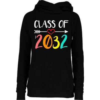 Class Of 2032 First Day Of School Kindergarten Womens Funnel Neck Pullover Hood