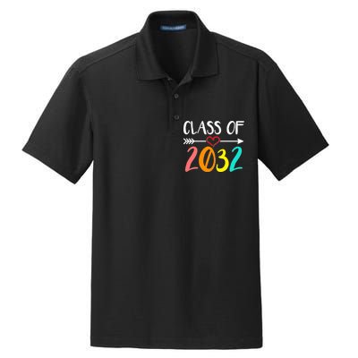 Class Of 2032 First Day Of School Kindergarten Dry Zone Grid Polo