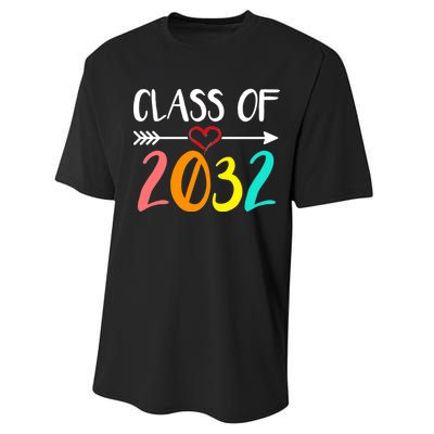 Class Of 2032 First Day Of School Kindergarten Performance Sprint T-Shirt