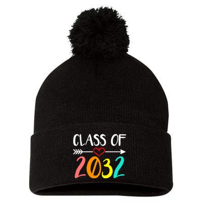 Class Of 2032 First Day Of School Kindergarten Pom Pom 12in Knit Beanie