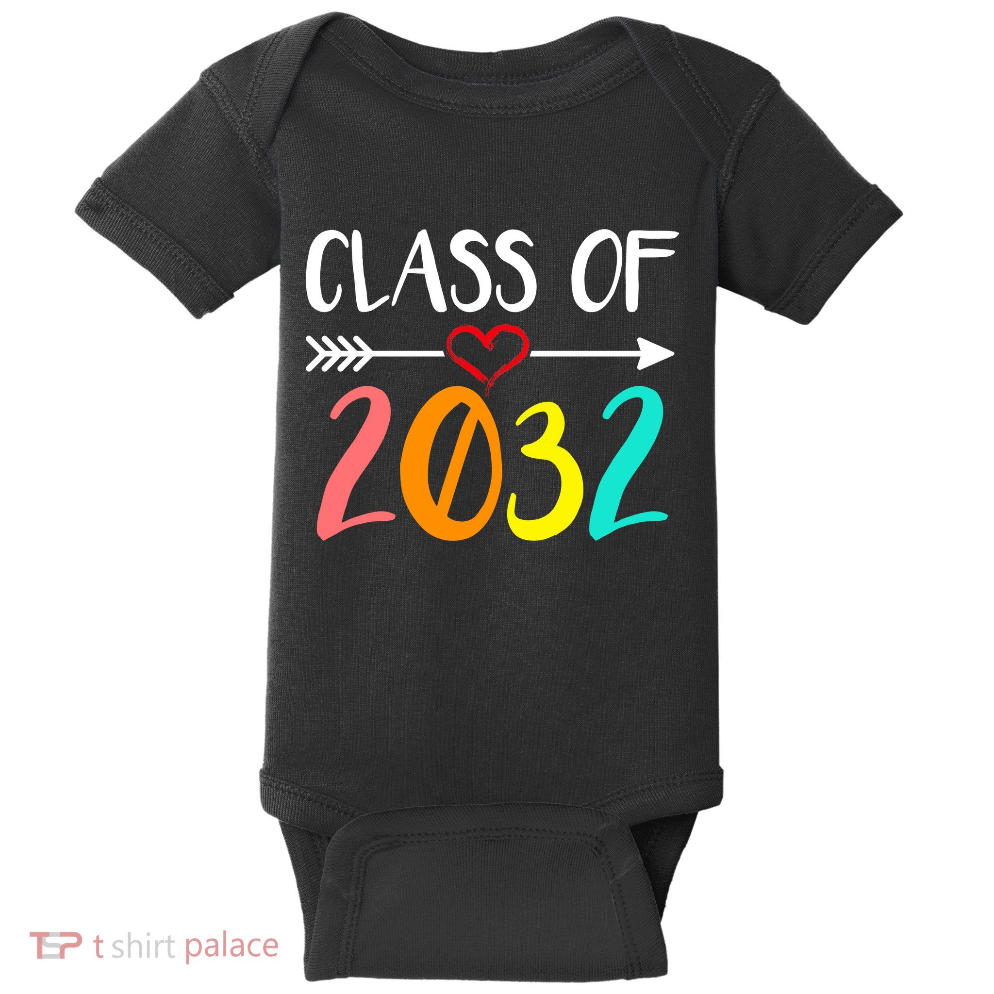 Class Of 2032 First Day Of School Kindergarten Baby Bodysuit