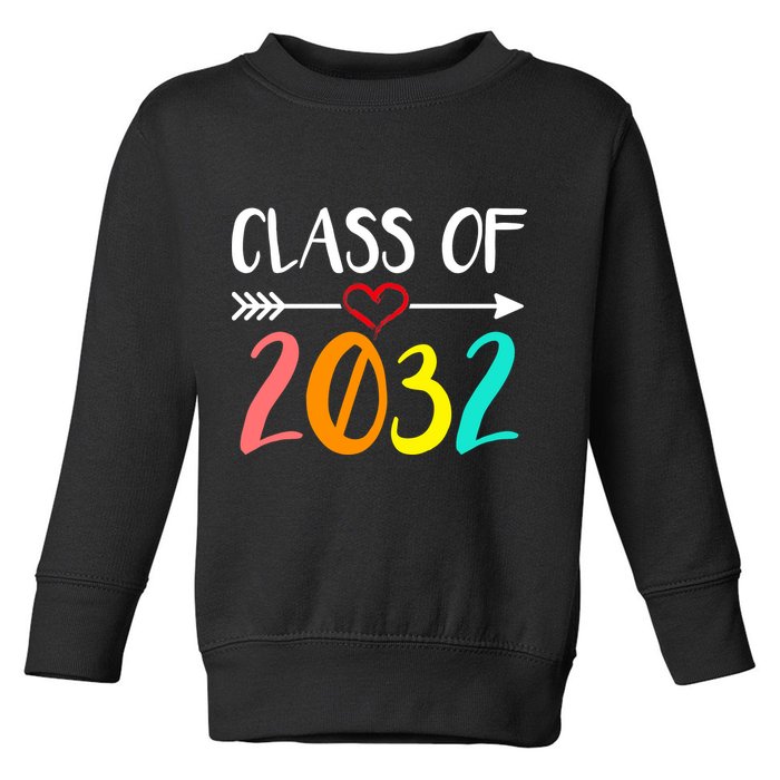 Class Of 2032 First Day Of School Kindergarten Toddler Sweatshirt