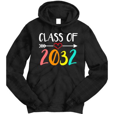 Class Of 2032 First Day Of School Kindergarten Tie Dye Hoodie