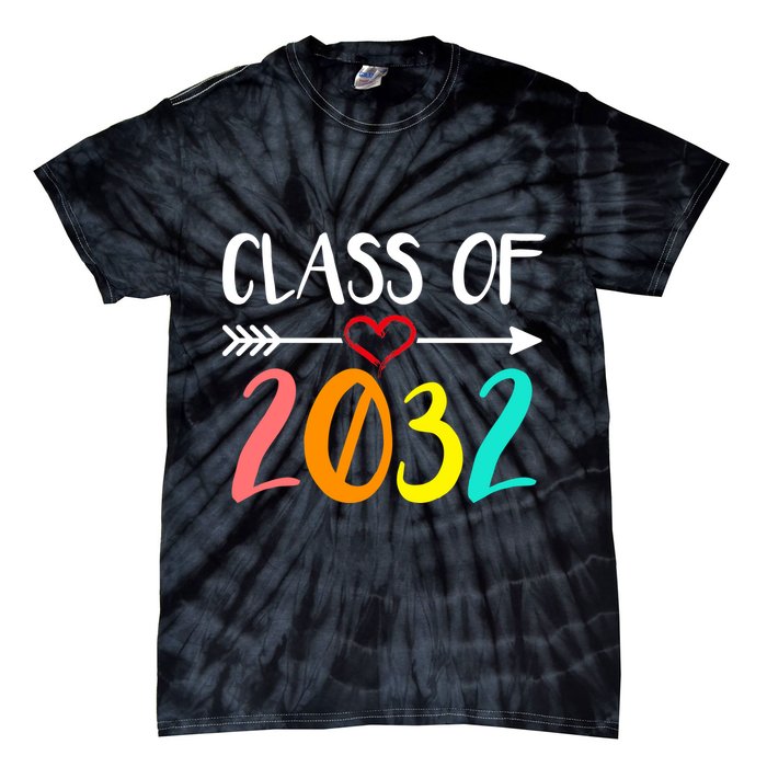 Class Of 2032 First Day Of School Kindergarten Tie-Dye T-Shirt