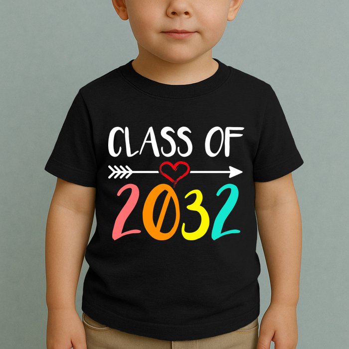 Class Of 2032 First Day Of School Kindergarten Toddler T-Shirt