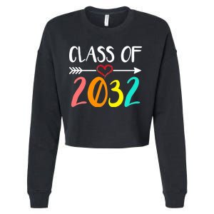 Class Of 2032 First Day Of School Kindergarten Cropped Pullover Crew