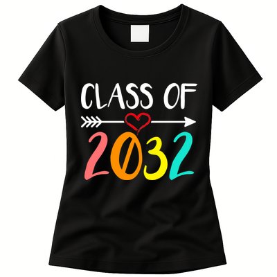 Class Of 2032 First Day Of School Kindergarten Womens T-Shirt