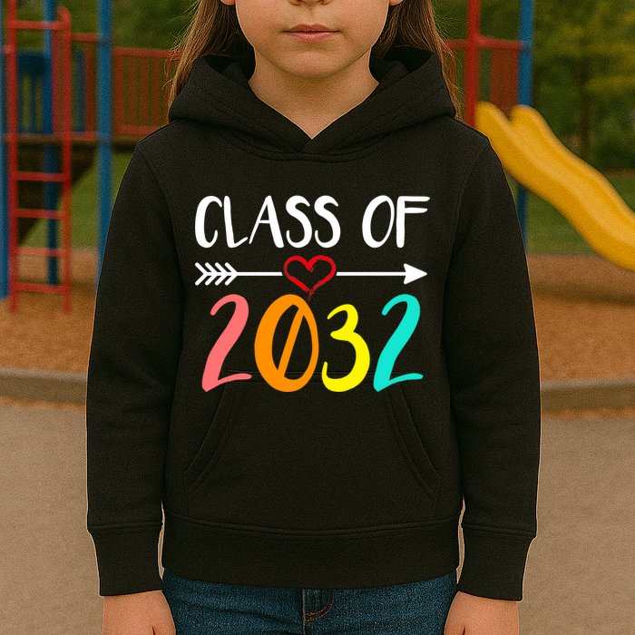 Class Of 2032 First Day Of School Kindergarten Kids Hoodie