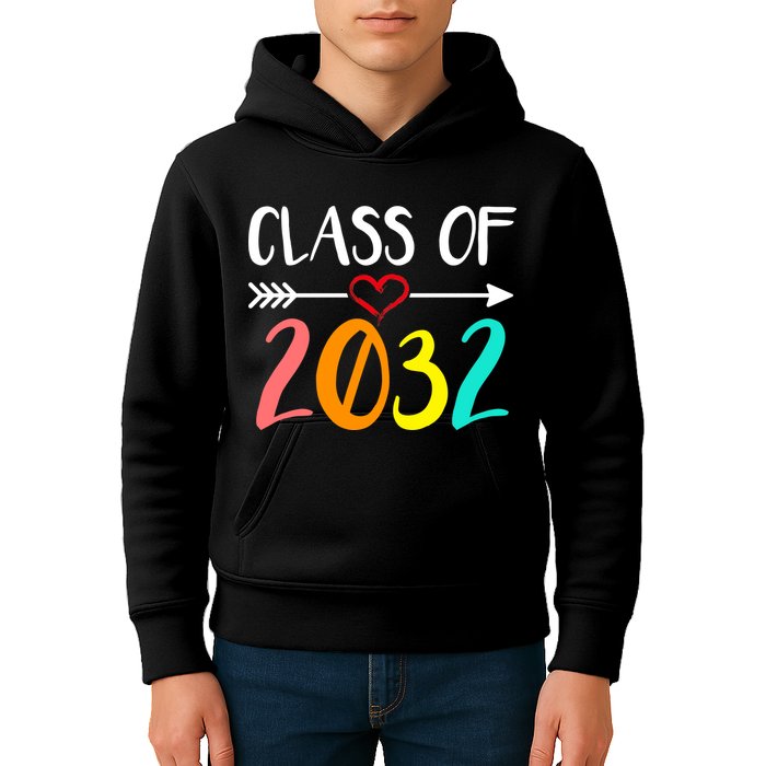 Class Of 2032 First Day Of School Kindergarten Kids Hoodie