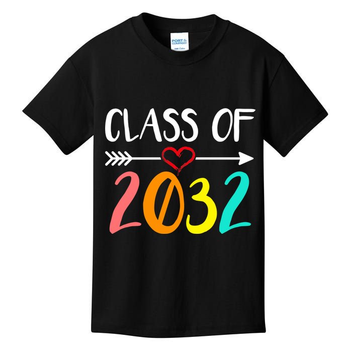 Class Of 2032 First Day Of School Kindergarten Kids T-Shirt