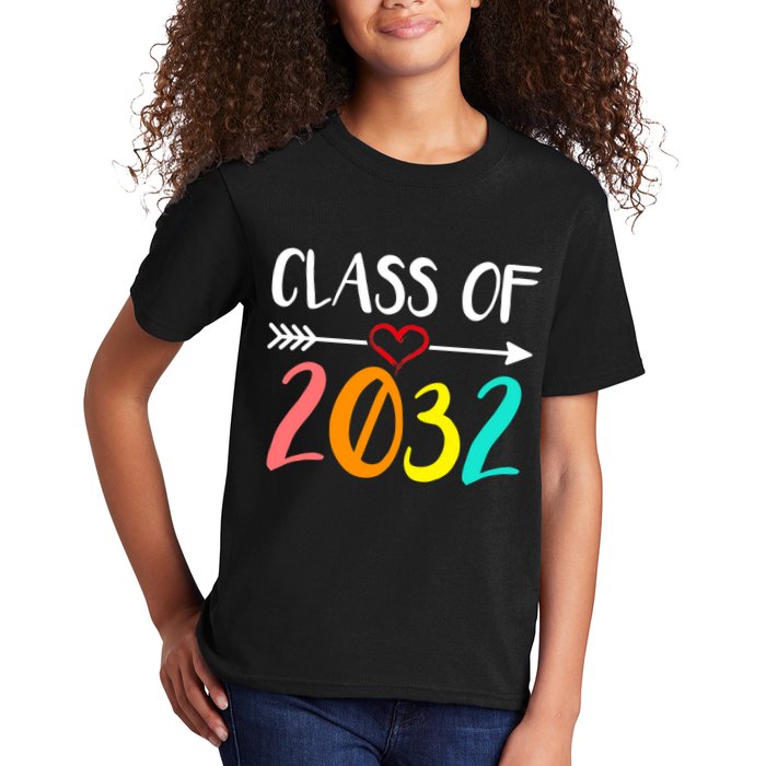 Class Of 2032 First Day Of School Kindergarten Kids T-Shirt
