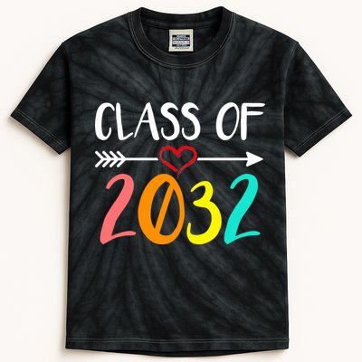 Class Of 2032 First Day Of School Kindergarten Kids Tie-Dye T-Shirt