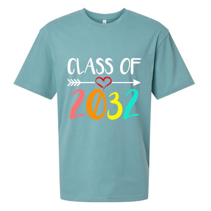 Class Of 2032 First Day Of School Kindergarten Sueded Cloud Jersey T-Shirt