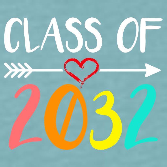 Class Of 2032 First Day Of School Kindergarten Sueded Cloud Jersey T-Shirt