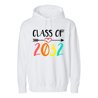 Class Of 2032 First Day Of School Kindergarten Garment-Dyed Fleece Hoodie