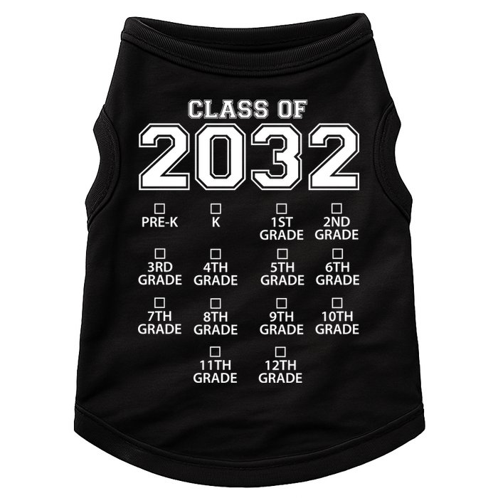 Class Of 2032 Grades Checklist Funny Doggie Tank
