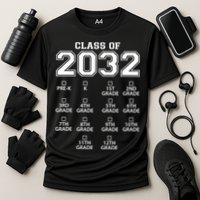 Class Of 2032 Grades Checklist Funny Performance Shirt