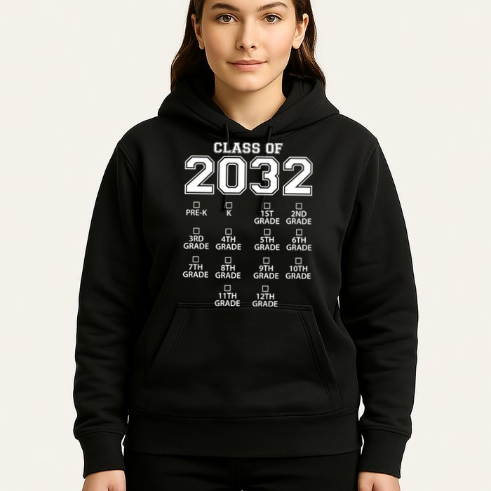 Class Of 2032 Grades Checklist Funny Hoodie