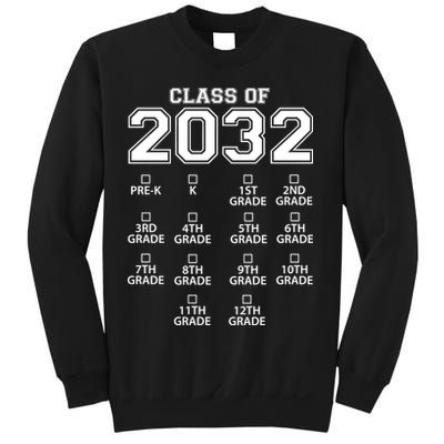 Class Of 2032 Grades Checklist Funny Sweatshirt