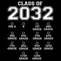 Class Of 2032 Grades Checklist Funny Tall T-Shirt