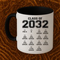 Class Of 2032 Grades Checklist Funny Mug