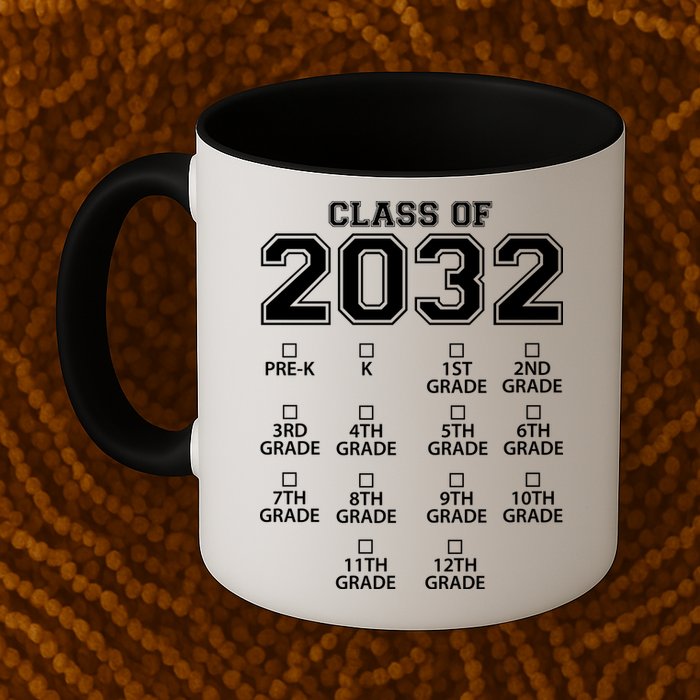 Class Of 2032 Grades Checklist Funny Mug