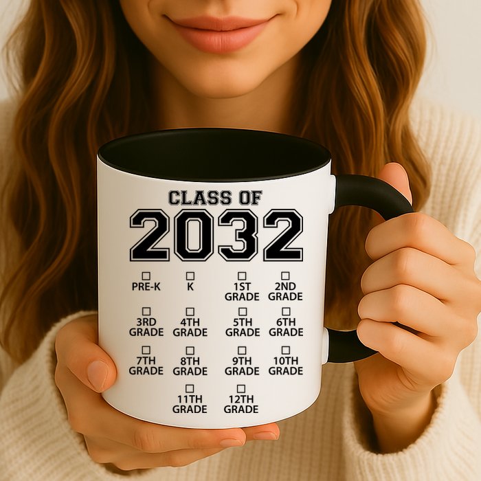 Class Of 2032 Grades Checklist Funny Mug
