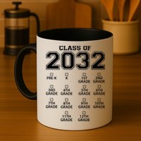 Class Of 2032 Grades Checklist Funny Mug