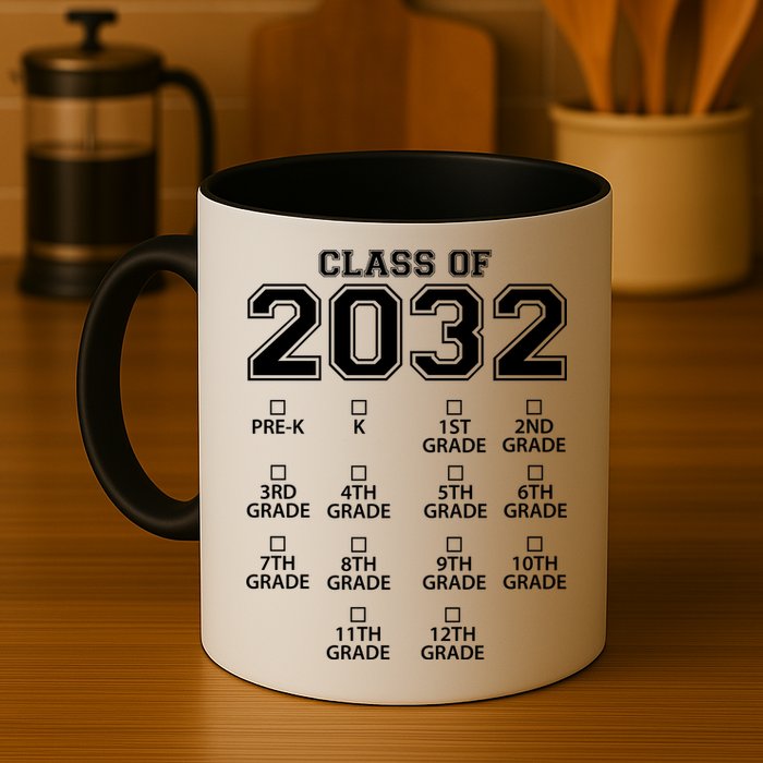 Class Of 2032 Grades Checklist Funny Mug