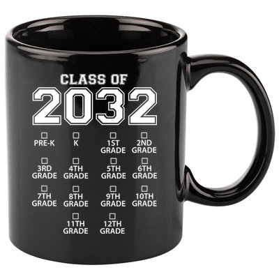 Class Of 2032 Grades Checklist Funny 11oz C Handle Ceramic Mug