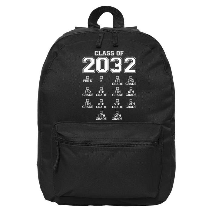 Class Of 2032 Grades Checklist Funny 16 in Basic Backpack