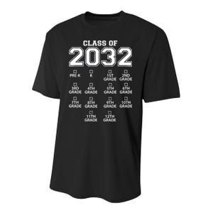 Class Of 2032 Grades Checklist Funny Youth Performance Sprint T-Shirt