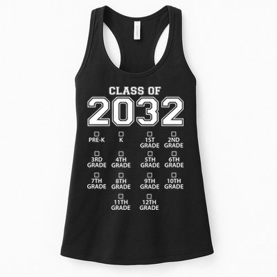 Class Of 2032 Grades Checklist Funny Womens Tank Top