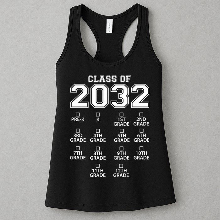 Class Of 2032 Grades Checklist Funny Womens Tank Top