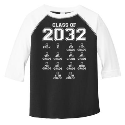 Class Of 2032 Grades Checklist Funny Toddler Fine Jersey T-Shirt