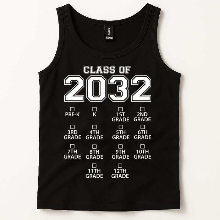 Class Of 2032 Grades Checklist Funny Tank Top