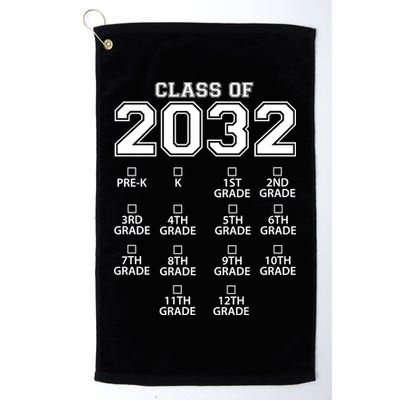 Class Of 2032 Grades Checklist Funny Golf Towel