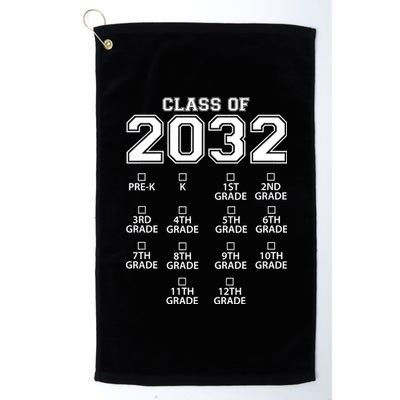 Class Of 2032 Grades Checklist Funny Platinum Collection Golf Towel