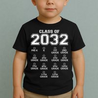 Class Of 2032 Grades Checklist Funny Toddler T-Shirt