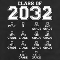 Class Of 2032 Grades Checklist Funny Microfiber Hand Towel