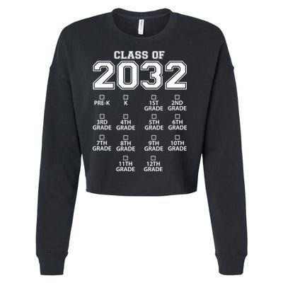 Class Of 2032 Grades Checklist Funny Cropped Pullover Crew