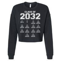 Class Of 2032 Grades Checklist Funny Cropped Pullover Crew