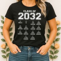 Class Of 2032 Grades Checklist Funny Womens T-Shirt