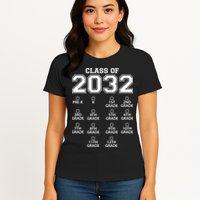 Class Of 2032 Grades Checklist Funny Womens T-Shirt