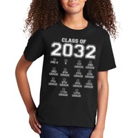 Class Of 2032 Grades Checklist Funny Kids T-Shirt